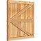 Ekena Millwork Framed Board-n-Batten Shutters w/Z-Bar, Rough Sawn Western Red Cedar, 26 7/8W x 27H, PR RBF06Z26X027RWR - alternate 4